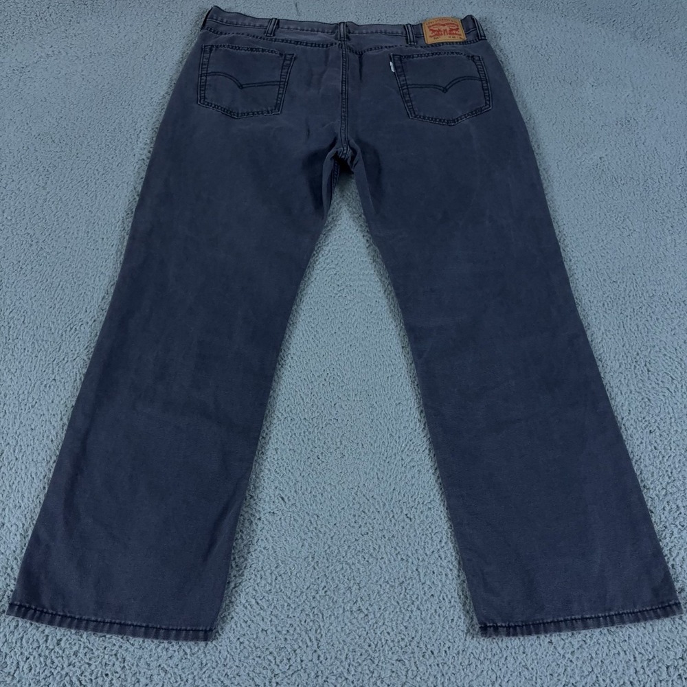 Levis Jeans Mens 42x32 Gray 514 Straight Fit Mid Rise Cotton Denim Preppy Casual